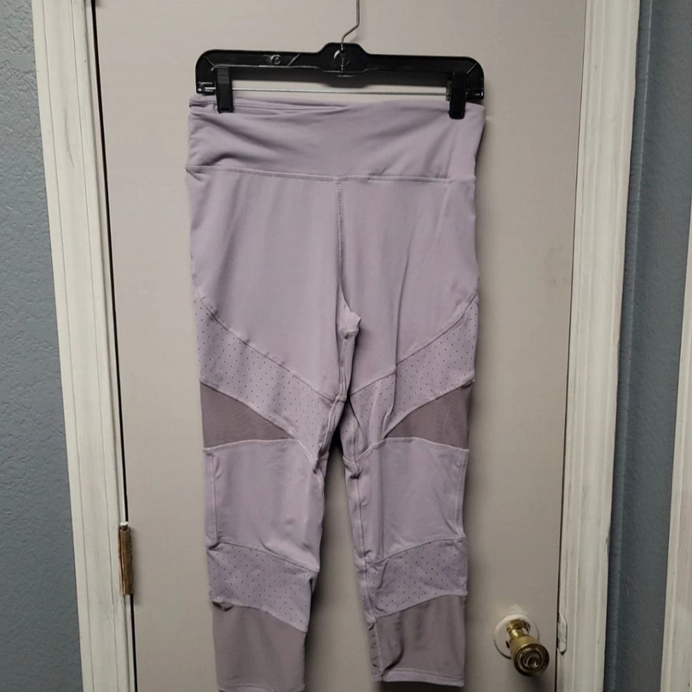 Mono B “Keep Pushing” Women’s Light Purple Mesh Leggings Size L